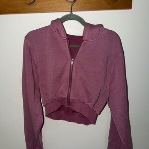 ALO Yoga Washed Sweet Escape Cropped Hoodie Size Small
